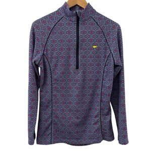 Masters Purple Geometric Half-Zip Sweatshirt